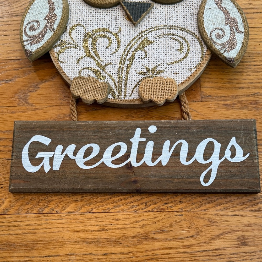 Source Unknown Owl Wall Hanging - Brown and White - Picture 5 of 6